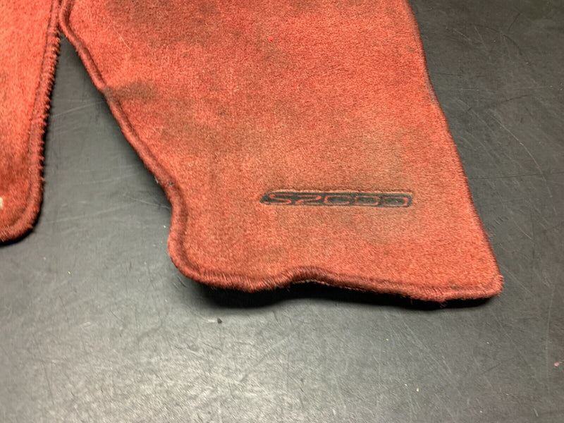 2002 HONDA S2000 AP1 OEM RED FLOOR MATS -ROUGH SHAPE-