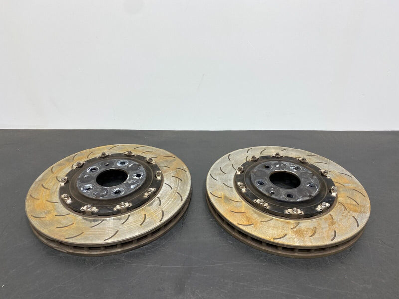 2015 CORVETTE C7 Z06 OEM FRONT 2 PIECE STEEL BRAKE ROTORS USED