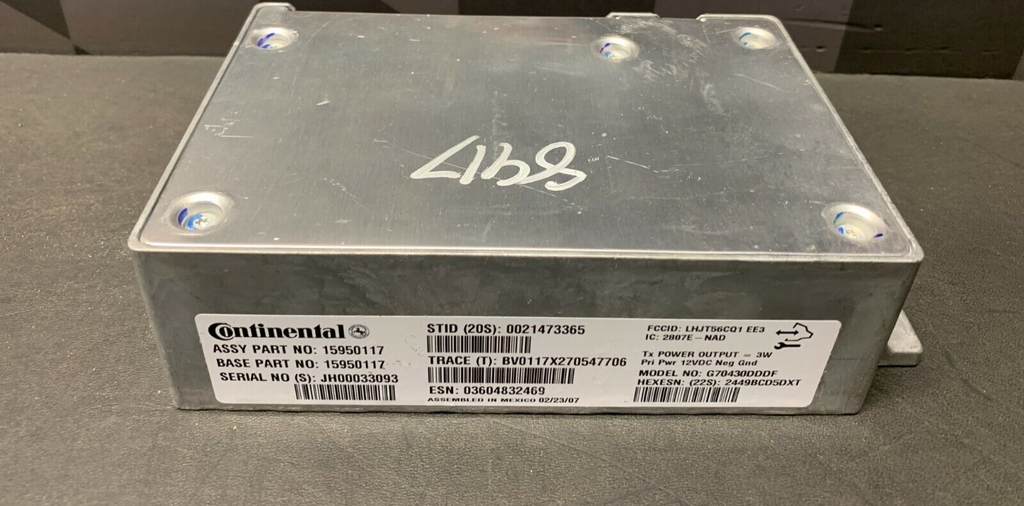 2007 CORVETTE C6 OEM 15950117 ONSTAR COMMUNICATION MODULE