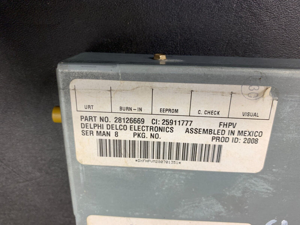 2009 PONTIAC G8 GT OEM 28126669 XM SATELITTE RADIO MODULE