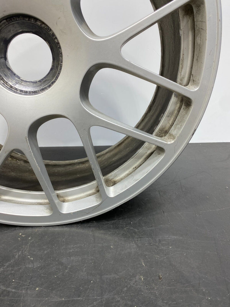 2011 PORSCHE 911 TURBO S 997.2 OEM CENTERLOCK FRONT WHEEL 19x8.5 +56 SILVER USED