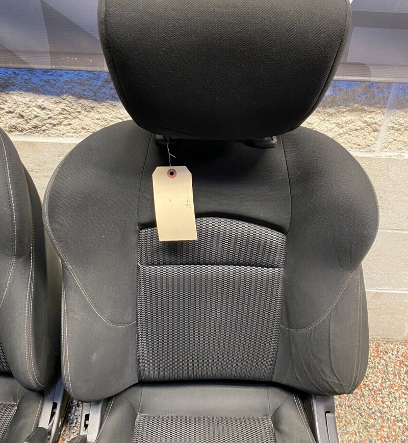 2011 NISSAN 370Z SPORT SEATS DRIVER PASSENGER BLACK CLOTH USED OEM