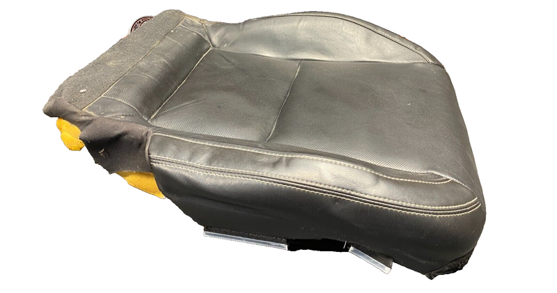 2010 CAMARO SS OEM PASSENGER RH PASSENGER SEAT BOTTOM COVER BLACK LEATHER USED