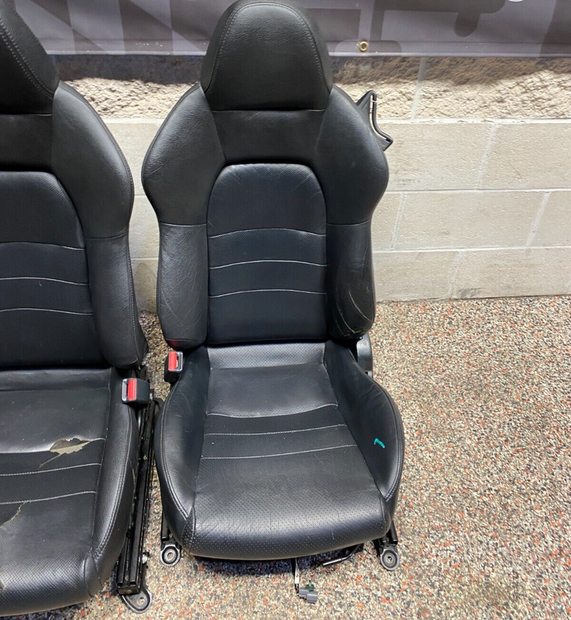 2007 HONDA S2000 AP2 OEM BLACK FRONT SEATS PAIR DRIVER PASSENGER USED