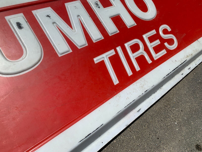 12FT X 3FT KUHMO TIRE SHOP SIGN -HUGE! ULTRA RARE!- LOCAL PICK UP ONLY