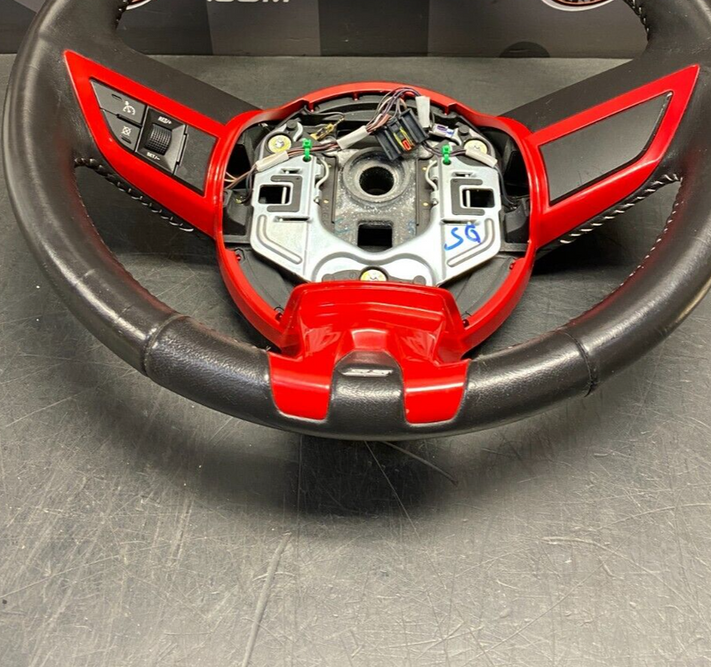 2011 CHEVROLET CAMARO SS OEM STEERING WHEEL RED PAINTED TRIM A/T USED
