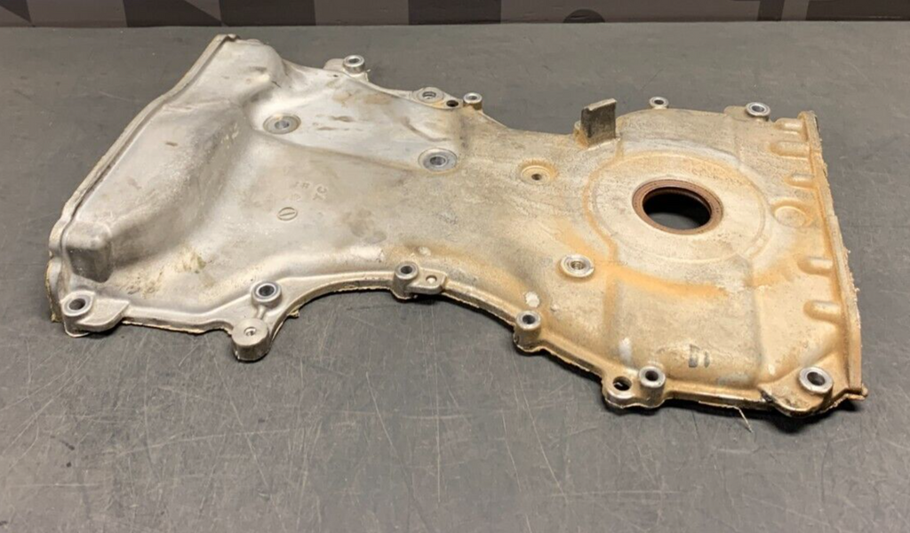 2008 EVOLUTION X EVO 10 MR OEM ENGINE LOWER TIMING COVER USED