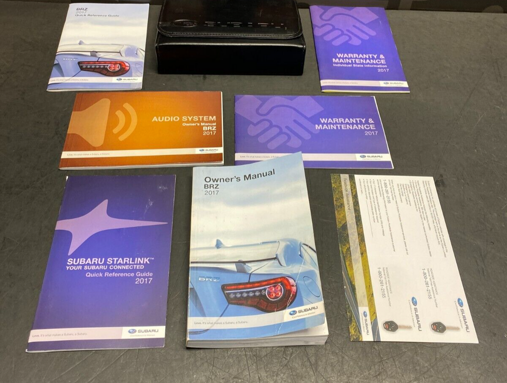 2017 SUBARU BRZ OEM OWNERS MANUAL BROCHURE SET USED