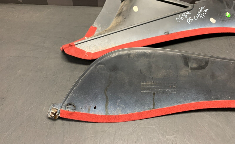 2004 PONTIAC GTO SIDE CONSOLE TRIM PANELS RED SUEDE LEFT RIGHT USED OEM