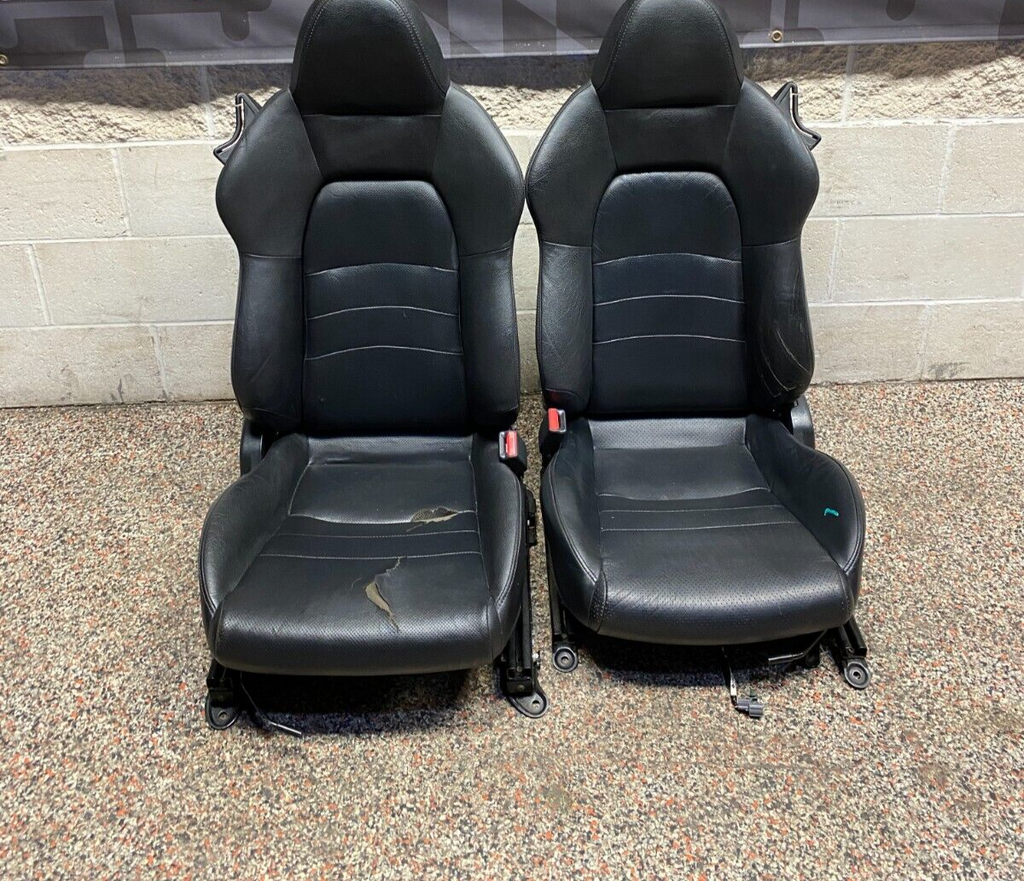 2007 HONDA S2000 AP2 OEM BLACK FRONT SEATS PAIR DRIVER PASSENGER USED