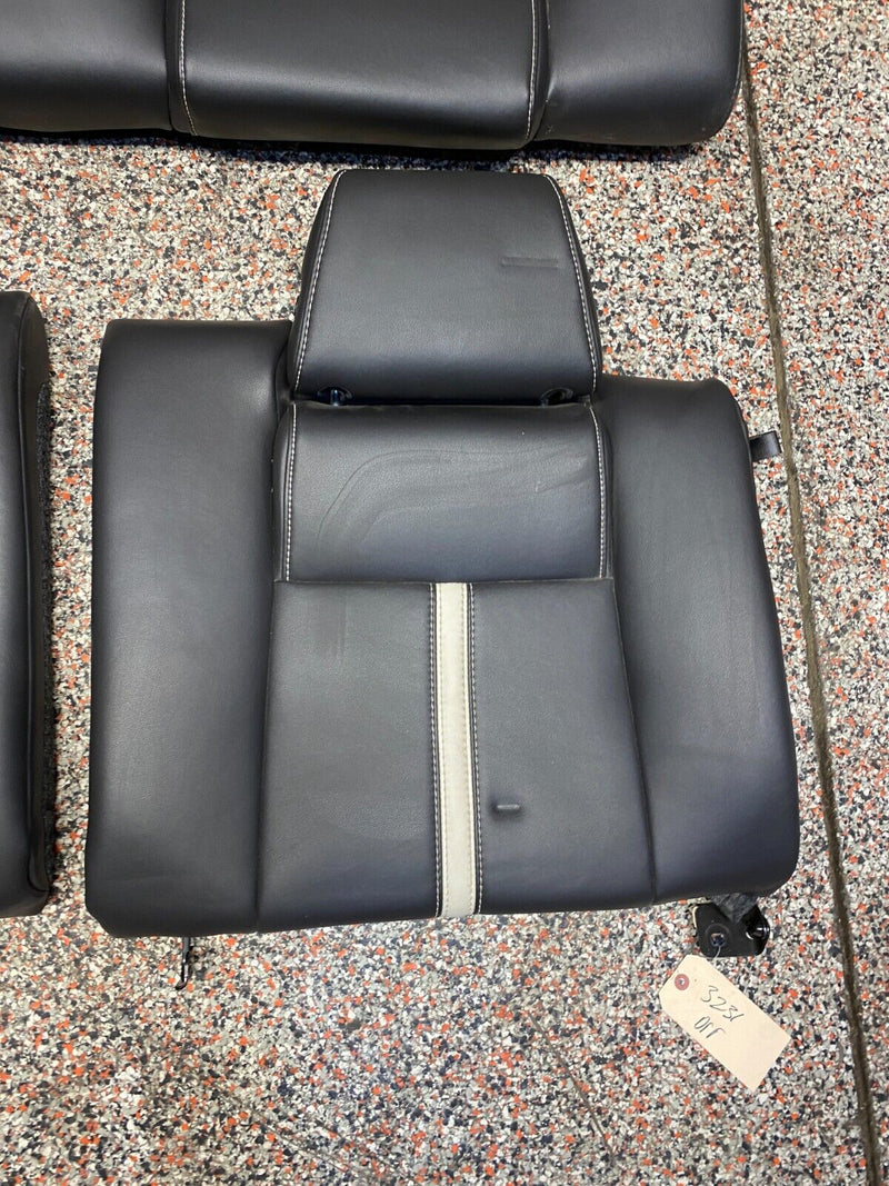 2014 FORD MUSTANG GT OEM REAR SEATS BACKREST BOTTOM WHITE STRIPE!