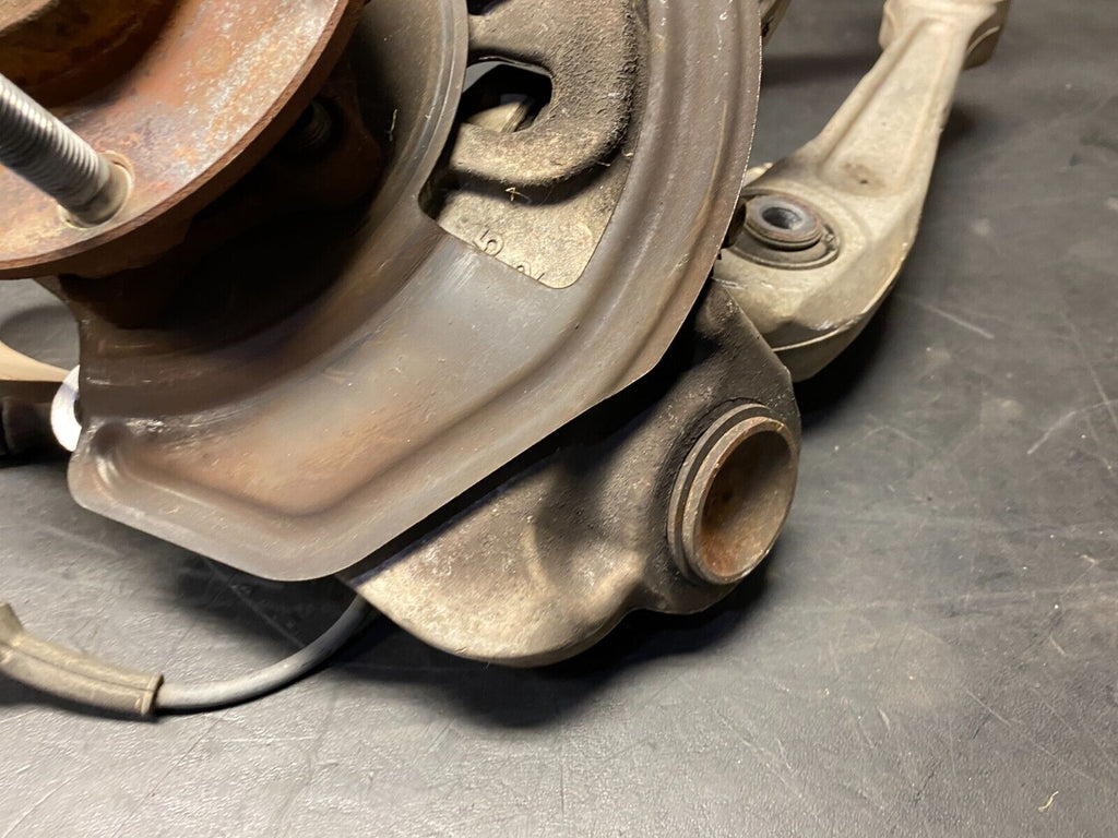 2008 NISSAN 350Z OEM DRIVER LH FRONT CONTROL ARM SPINDLE CORNER ASSEMBLY USED