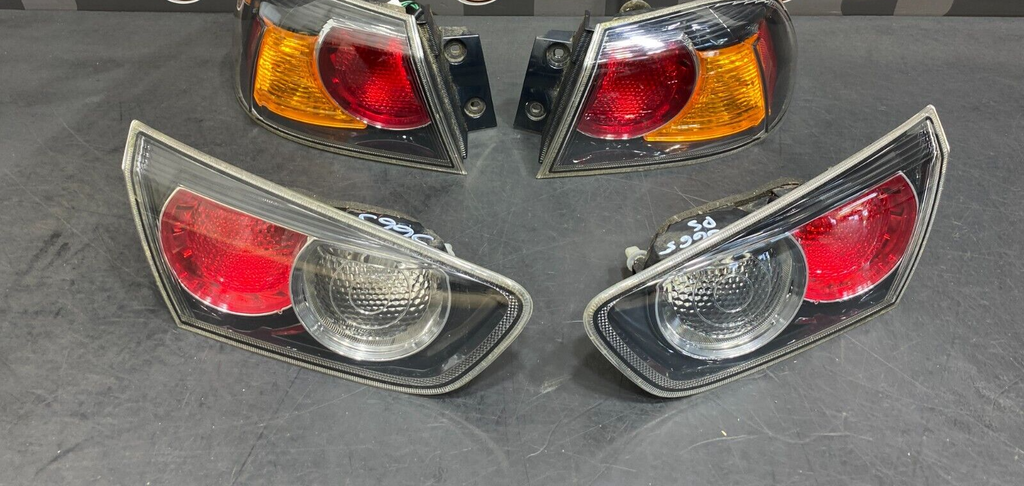 2008 EVOLUTION X EVO 10 GSR OEM TAIL LIGHT SET COMPLETE SET OF (4) USED