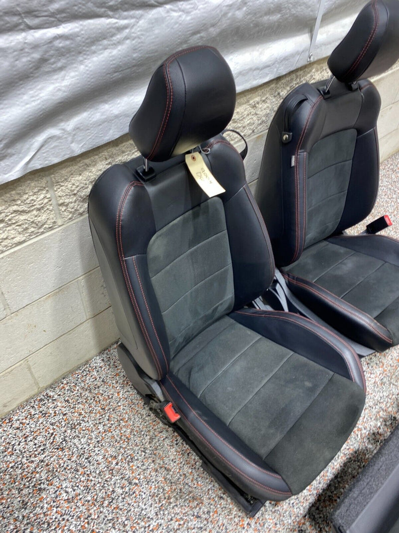 2021 FORD MUSTANG GT CALIFORNIA SPECIAL OEM BLACK LEATHER SUEDE SEATS RED STITCH