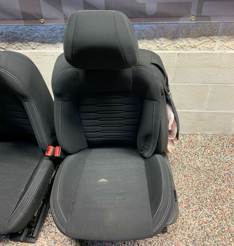 2017 FORD MUSTANG GT COUPE OEM BLACK CLOTH FRONT REAR SEATS -BLOWN BAG-