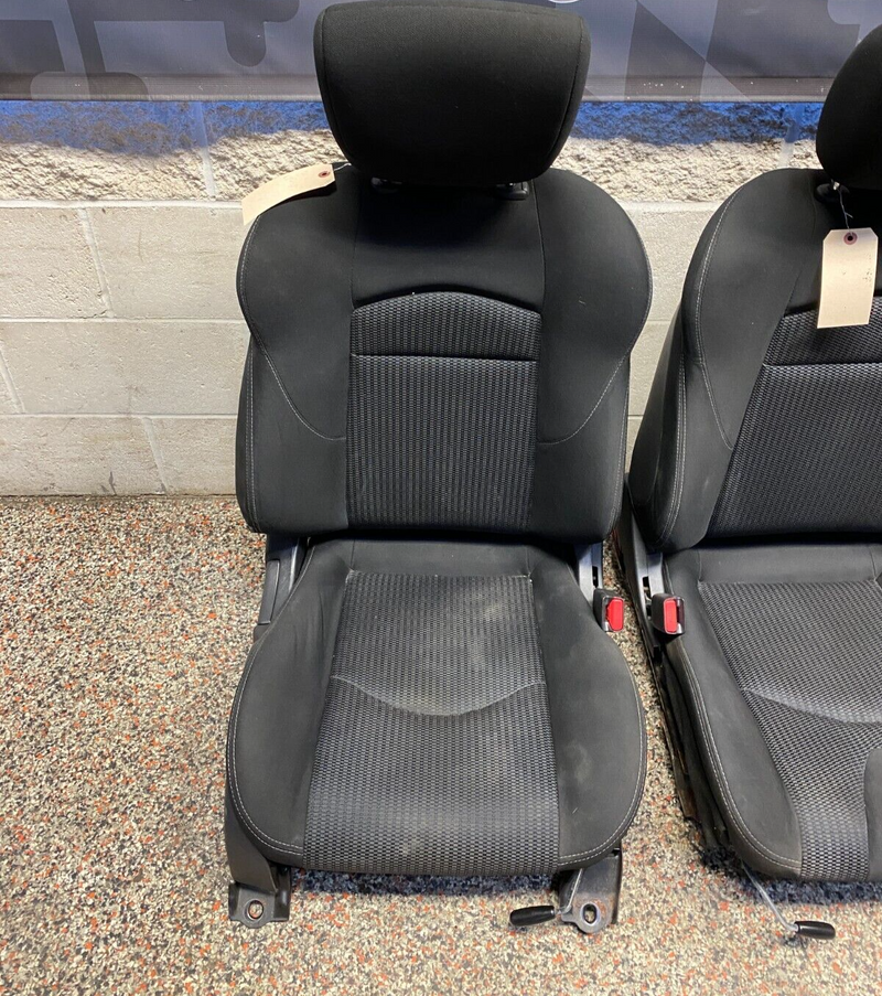 2011 NISSAN 370Z SPORT SEATS DRIVER PASSENGER BLACK CLOTH USED OEM