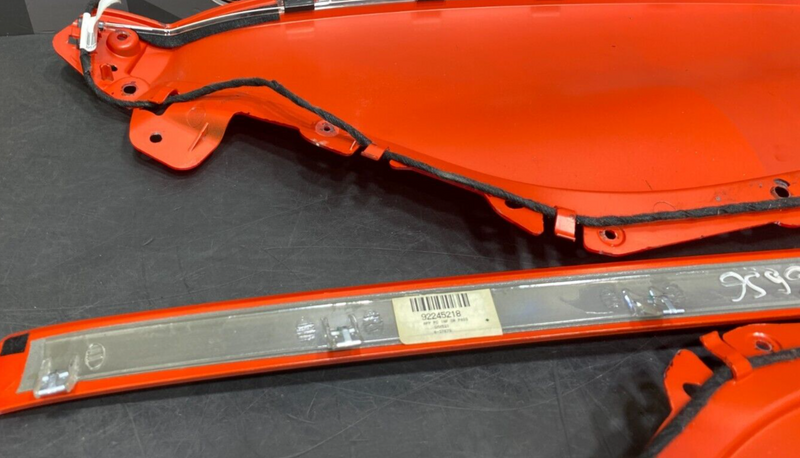 2010 CAMARO SS COUPE OEM ORANGE STITCHED DOOR PANEL ARM REST PAIR DR PS USED