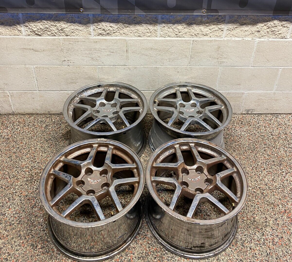 2001 CHEVY CORVETTE C5 Z06 SPEEDLINE RIMS WHEELS SET OF (4) USED NICE!! **READ**