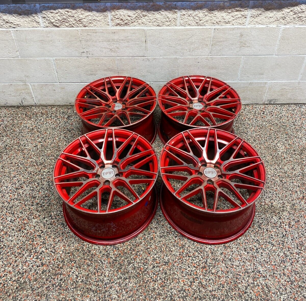 2010 CAMARO SS F1R WHEELS F103 CANDY RED 18x9.5  SET OF 4 USED