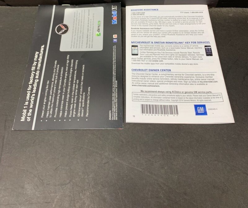 2015 CORVETTE C7 Z06 OEM BOOKLETS