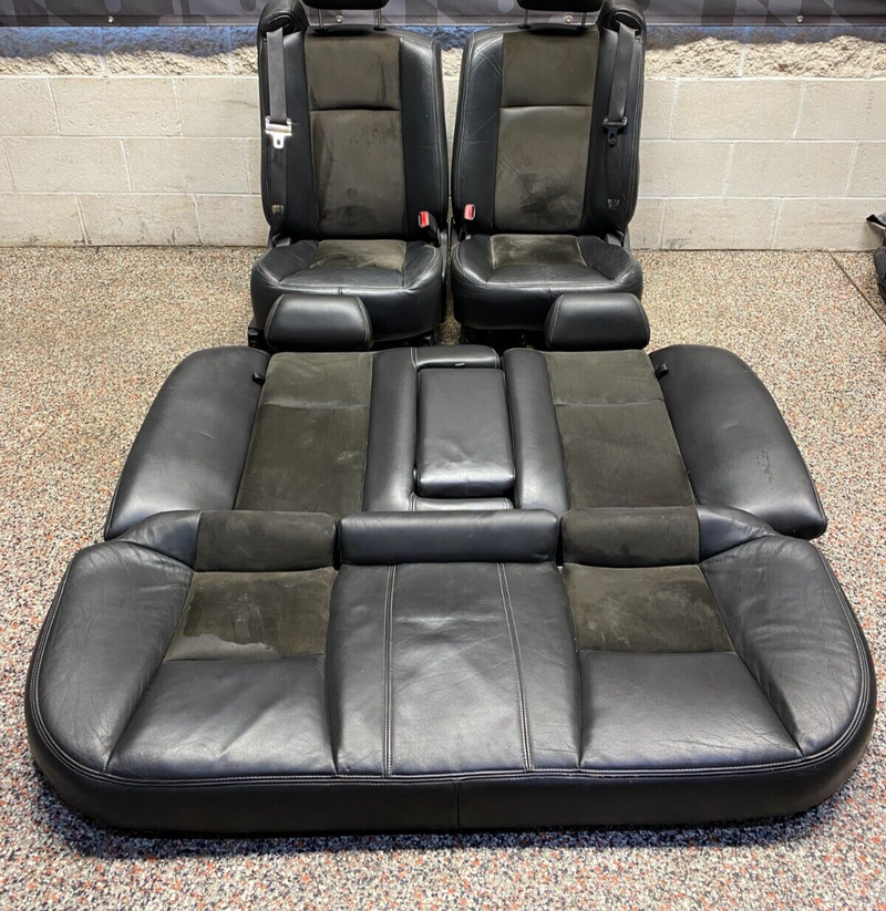 2007 CADILLAC CTS V CTSV FRONT REAR LEATHER SUEDE SEATS BLACK LEATHER USED NICE!