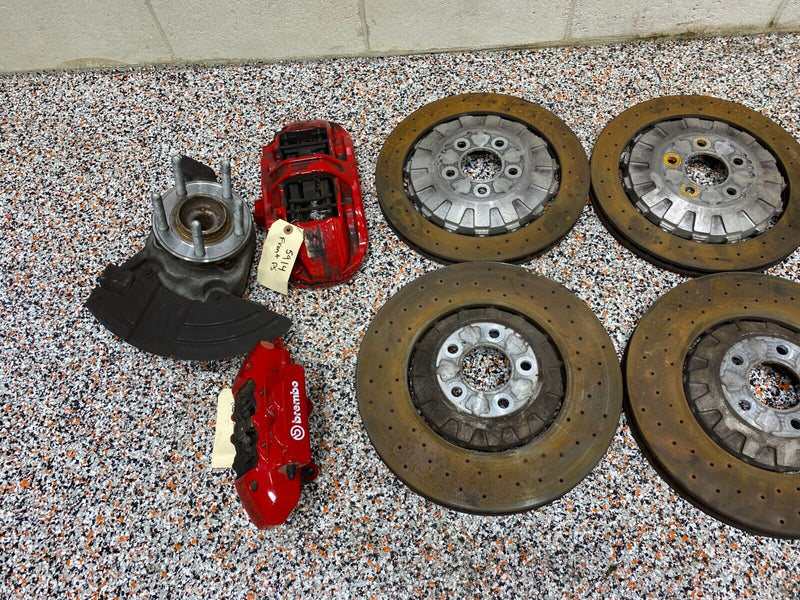 2016 FORD MUSTANG GT350R OEM BRAKE KIT CALIPERS ROTORS FRONT SPINDLE USED