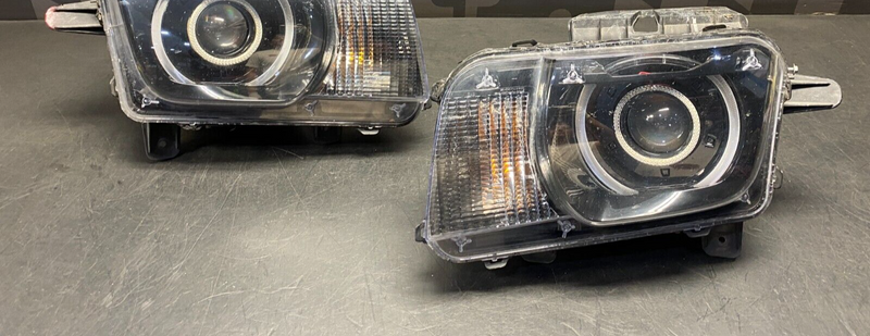 2011 CHEVROLET CAMARO SS OEM MODIFIED HALO LED HEADLIGHTS HALO RINGS USED