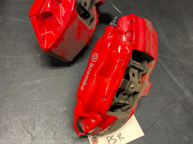 2018 DODGE CHALLENGER HELLCAT OEM RED BREMBO BRAKE CALIPER SET FRONT REAR USED