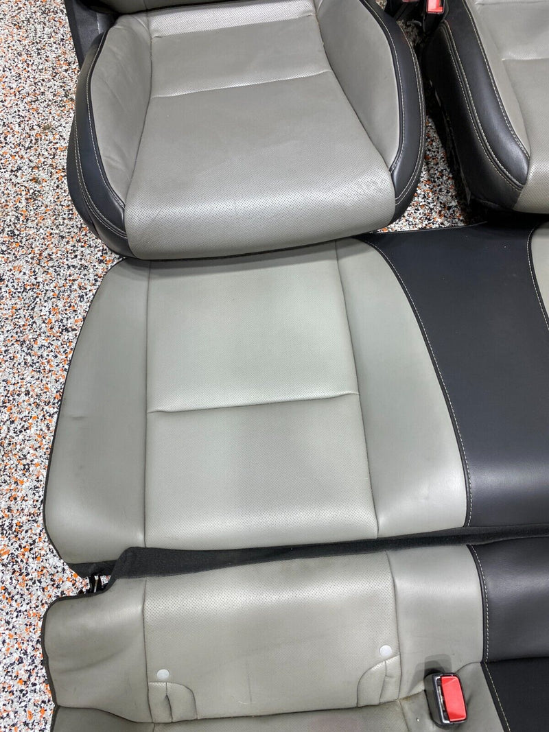 2012 CAMARO SS SEAT SET FRONT REAR GREY LEATHER SEATS SET NICE!! USED