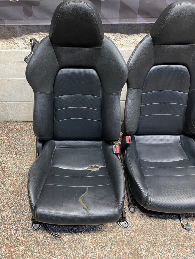 2007 HONDA S2000 AP2 OEM BLACK FRONT SEATS PAIR DRIVER PASSENGER USED