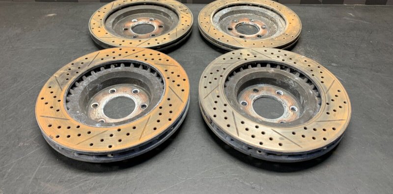 1998 DODGE VIPER GTS DRILLED AND SLOTTED BRAKE ROTORS SET OF (4) NICE!!