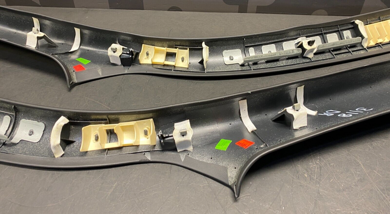 2007 PORSCHE 911 TURBO 997.1 OEM INTERIOR A PILLAR COVER PANELS LEATHER USED