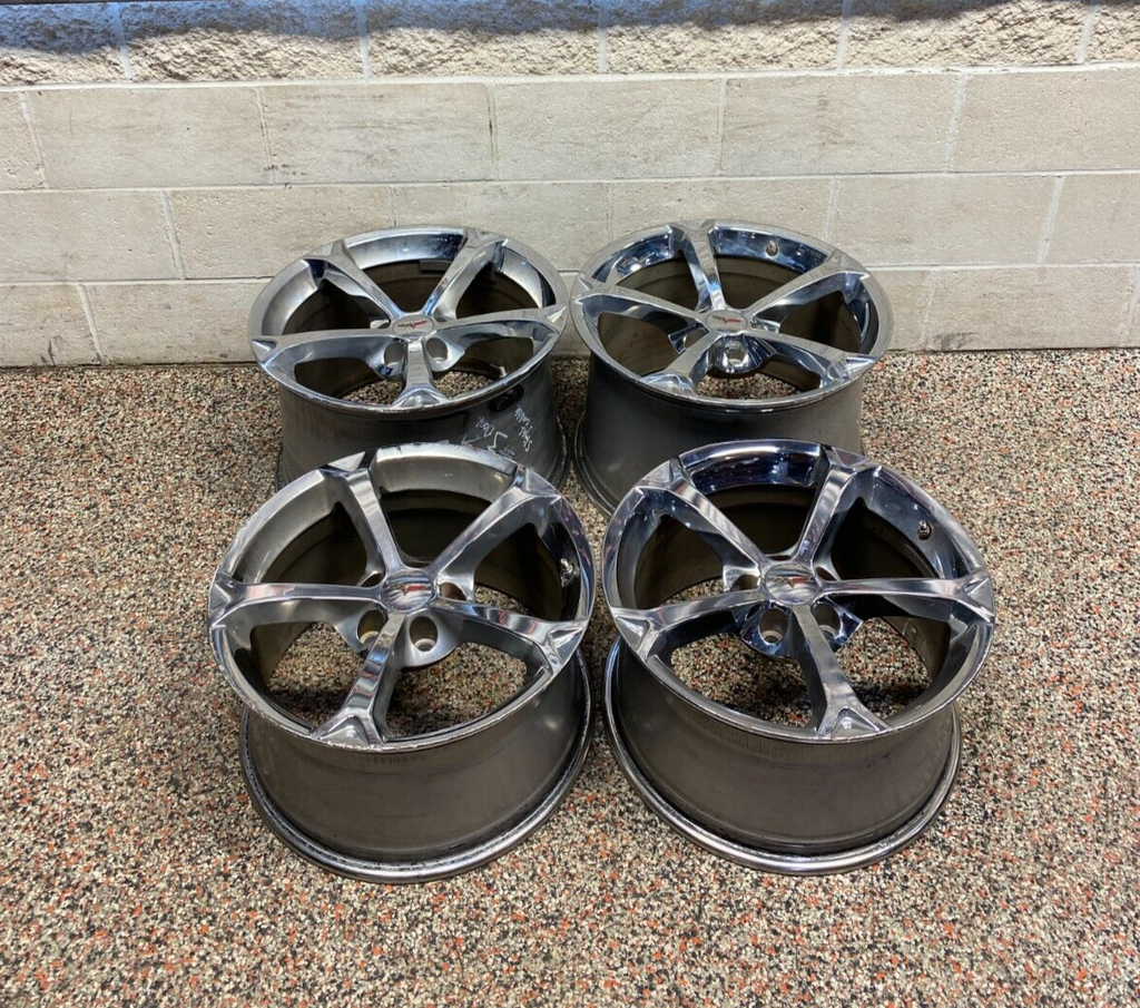 2010 CORVETTE C6 GRANDSPORT WHEELS RIM SET OF 4 18x9.5/19x12 USED