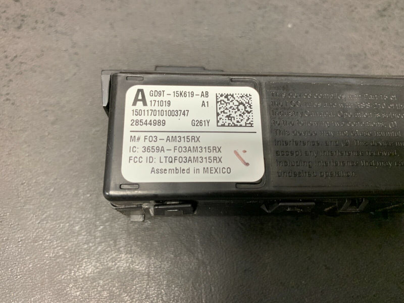 2018 FORD MUSTANG GT OEM GD9T-15K619-AB THEFT CONTROL MODULE ALARM