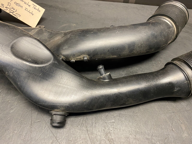 2007 PORSCHE 911 TURBO 997 OEM TURBO INLET PIPES PAIR DR PS USED