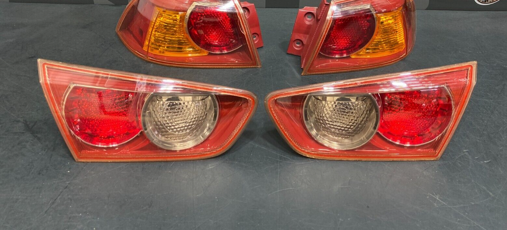 2008 EVOLUTION X EVO 10 GSR OEM TAIL LIGHT SET ALL RED LENSES USED