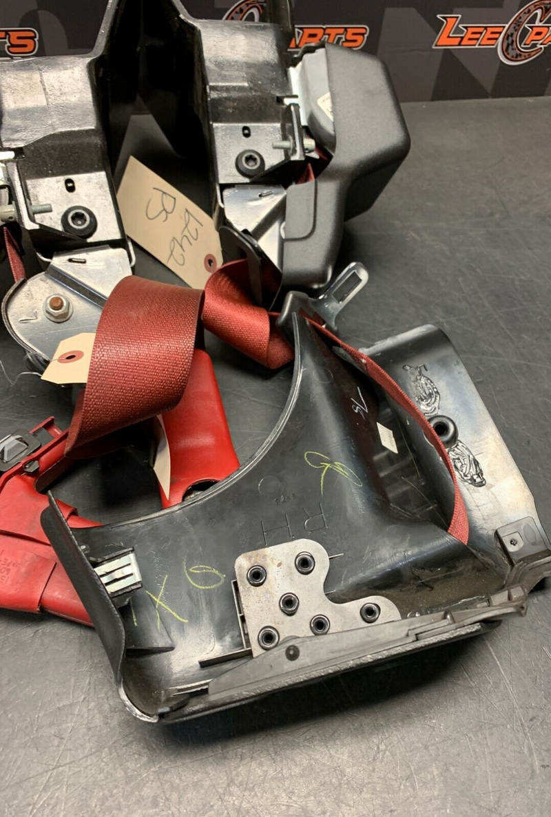 2008 CORVETTE C6 CONVERTIBLE OEM RED SEAT BELTS