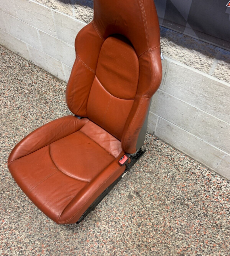 2007 PORSCHE 911 TURBO 997 OEM PASSENGER TERRACOTTA ADAPTIVE SPORT SEAT