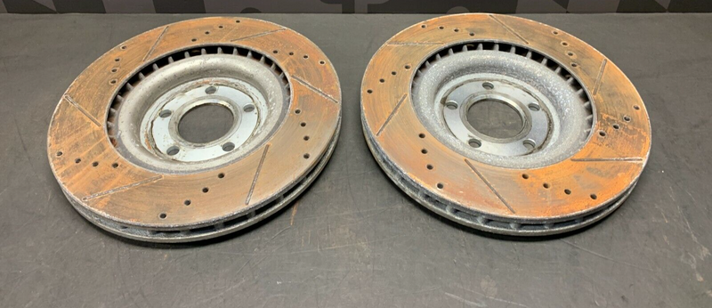 2013 FORD MUSTANG GT AFTERMARKET DRILLED SLOTTED FRONT ROTORS