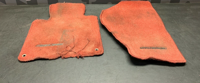 2002 HONDA S2000 AP1 OEM RED FLOOR MATS -ROUGH SHAPE-