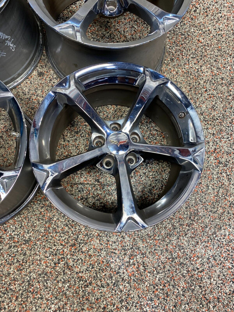 2010 CORVETTE C6 GRANDSPORT WHEELS RIM SET OF 4 18x9.5/19x12 USED