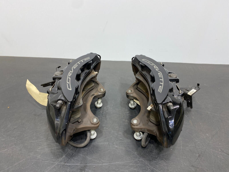 2015 CORVETTE C7 Z06 OEM FRONT BRAKE CALIPERS PAIR DRIVER PASSENGER BLACK USED