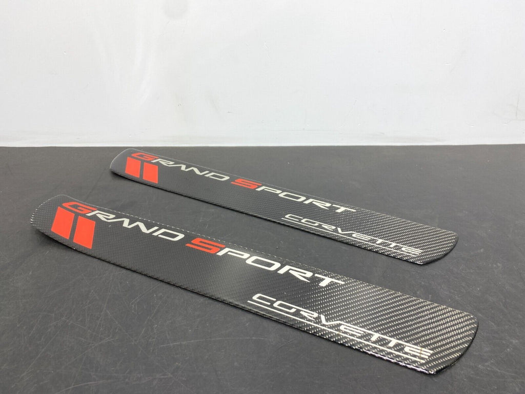 2012 CORVETTE C6 GRANDSPORT CARBON FIBER SIDE SILL COVERS PAIR DR PS USED