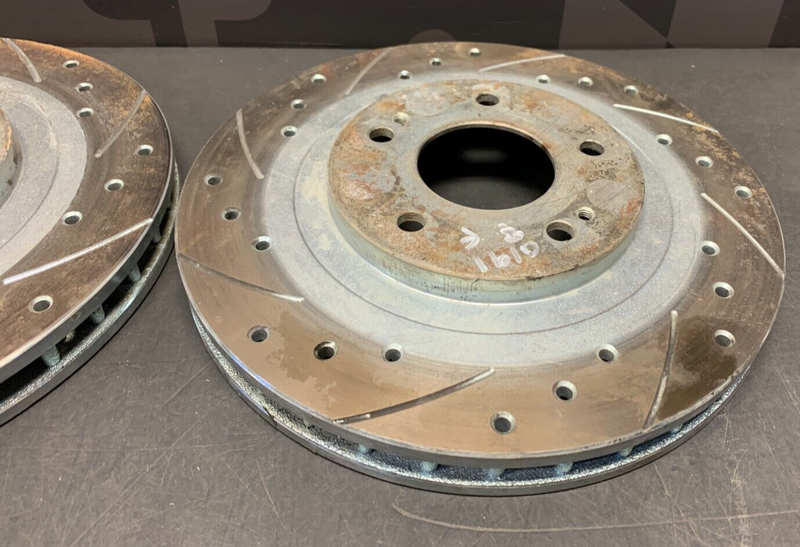 1996 MITSUBISHI 3000GT VR4 FRONT DRILLED AND SLOTTED BRAKE ROTORS