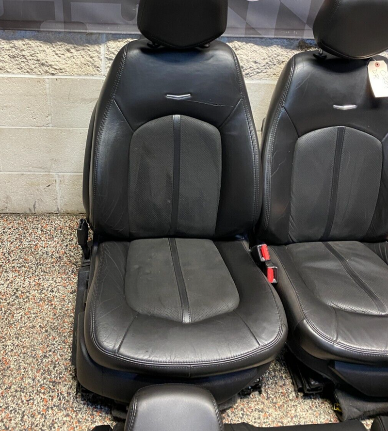 2011 CADILLAC CTS-V CTSV COUPE OEM BLACK LEATHER SEATS FRONT REAR PAIR USED