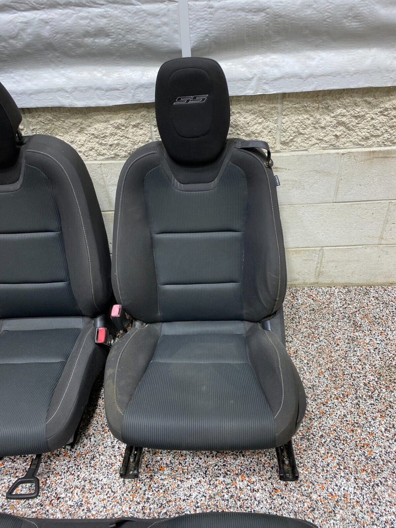 2010 CAMARO SS OEM SEAT SET FRONT REAR BLACK CLOTH SEATS NICE CONDITION! USED