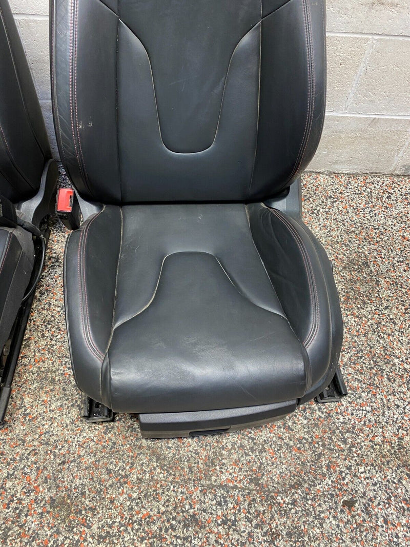 2012 AUDI R8 V10 OEM BLACK LEATHER WITH RED STITCHING PAIR OF FRONT SEATS *READ*