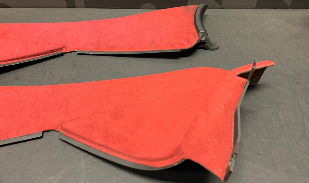 2004 PONTIAC GTO SIDE CONSOLE TRIM PANELS RED SUEDE LEFT RIGHT USED OEM