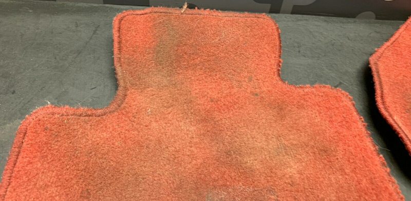 2002 HONDA S2000 AP1 OEM RED FLOOR MATS -ROUGH SHAPE-