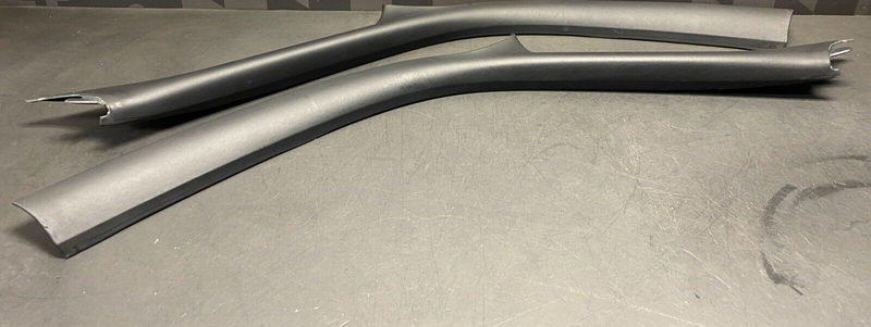 2007 PORSCHE 911 TURBO 997.1 OEM INTERIOR A PILLAR COVER PANELS LEATHER USED